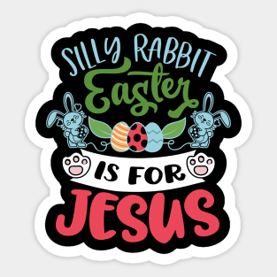 Happy Easter Egg Jesus Bunny Ear for Rabbit Easter Day Eggs Sticker